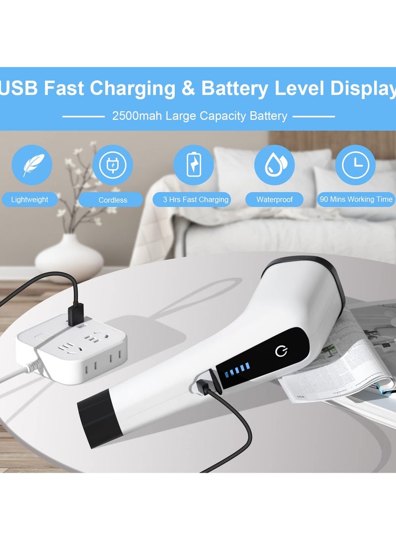 Electric Spin Scrubber Cordless Cleaning Brush 9 Replaceable Heads & 48 Inch Extension Arm High Torque Bathroom & Floor Cleaning Tool Rechargeable Power Scrubber for Tile & Tub Multipurpose Use for Kitchen, Sink, Grout Lightweight, Ergonomic & Waterproof Design  - Image 3