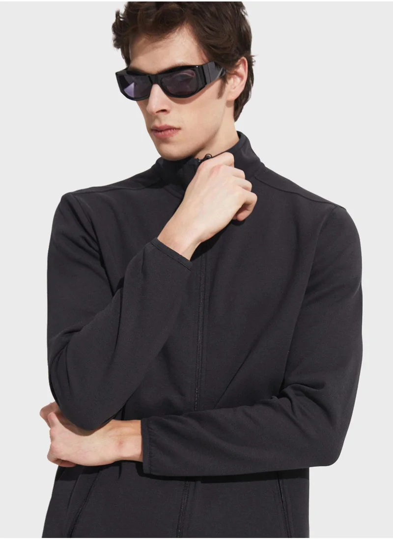 JUNE Essentail Full Zipper Sweatshirt
