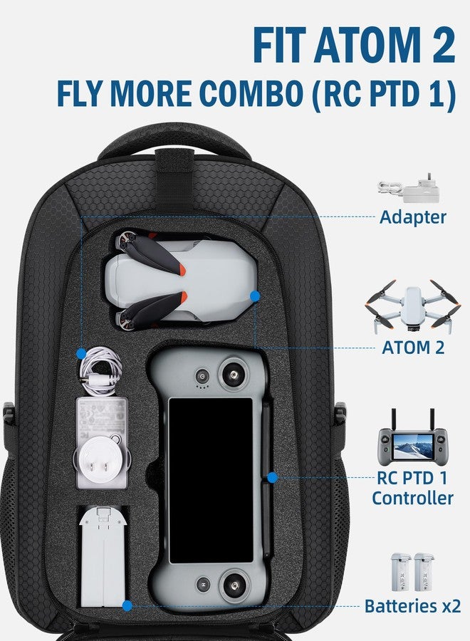 PEKREWS Atom 2 Case, Expandable Atom 2 Backpack for Potensic RC PTD 1 Controller - Image 2