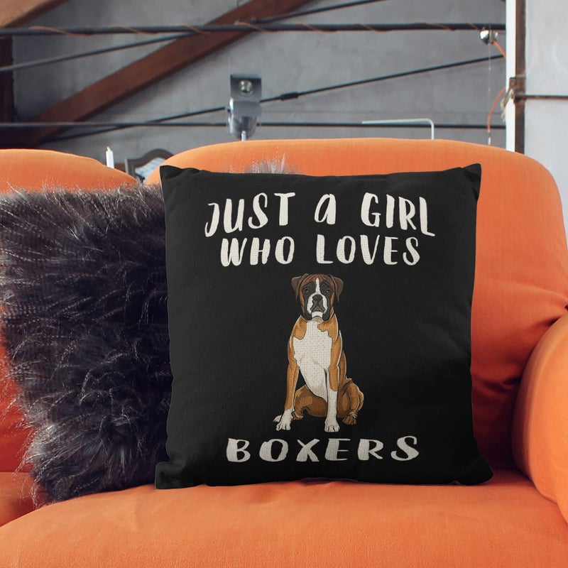 M-Qizi M-Qizi Boxer Dog Pillow Covers  Boxer Dog Gifts  18x18 Decorative Dog Pillow Cover  Boxer Dog Gifts for Women  Boxer Dog Decor  Gifts for Dog Lovers  - Image 2
