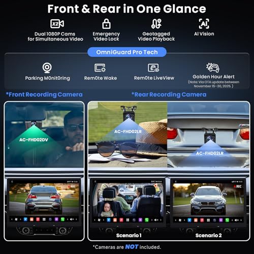 ATOTOZONE 12.95" QLED AI Agent Android Single DIN & Double DIN Car Stereo, Floating Screen, 8G+128G in-Dash Navigation, Golden Hour Alert, 4G LTE, 7.1.2-Ch Audio, HDMI in, Car IoT Hub, Wireless CP&AA,X10G129E - Image 4