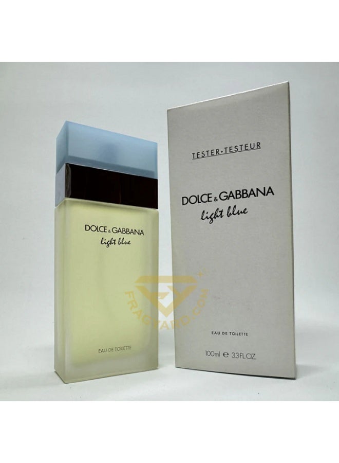 D&G Light Blue By D&G Dolce Gabbana For Women 3.3 Oz 100Ml Edt  Spray Original With White Box Tester Duty Free Quality - Image 1