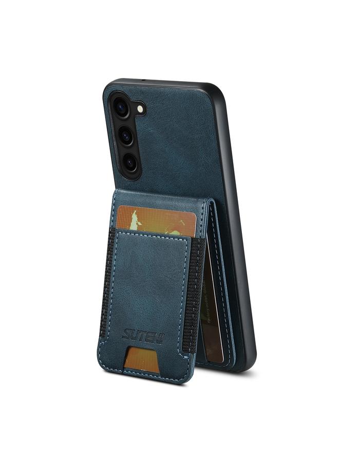 سوتين جراب لهاتف Samsung Galaxy S22+ 5G H03 مصنوع من جلد الشمع الزيتي مع حامل خلفي للهاتف - Image 3