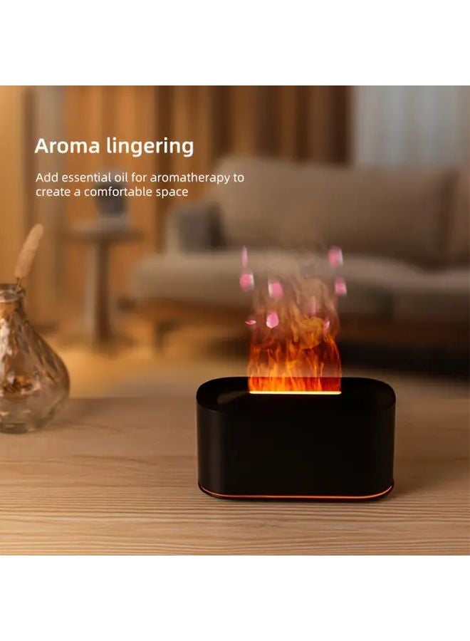 مُعطر جو أسود باللهب USB مع مرطب وضوء ليلي للمنزل والمكتب هدية - Image 5