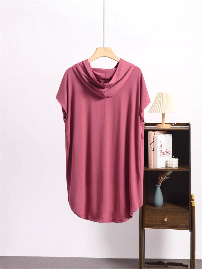 Summer Large Size Bat Short-Sleeved Women'S Fat Mm Large Bust Mid-Length Cotton Silk Sunscreen T-Shirt Loose - Image 5