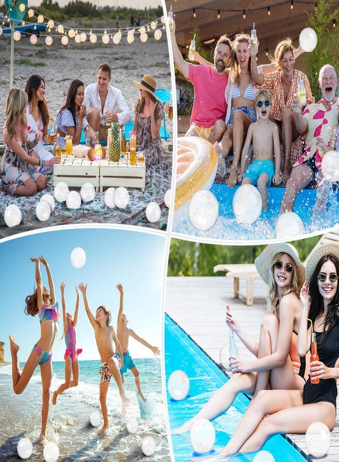 Halloscume 12 Pcs Mini Clear Inflatable Beach Balls Bulk 5 Inch PVC Beach Balls Summer Parade Toys Party Decorations for Hawaiian Summer Pool Toys Party Supplies - Image 5