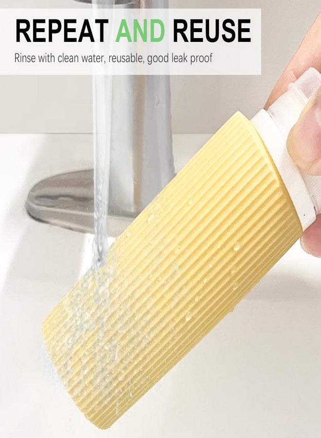 MAYCREATE 8PCS 3oz Travel Bottles Kit for Toiletries Silicone Squeeze Small Refillable Leakproof Bottles for Shampoo Lotion with Storage Pouch - Image 5