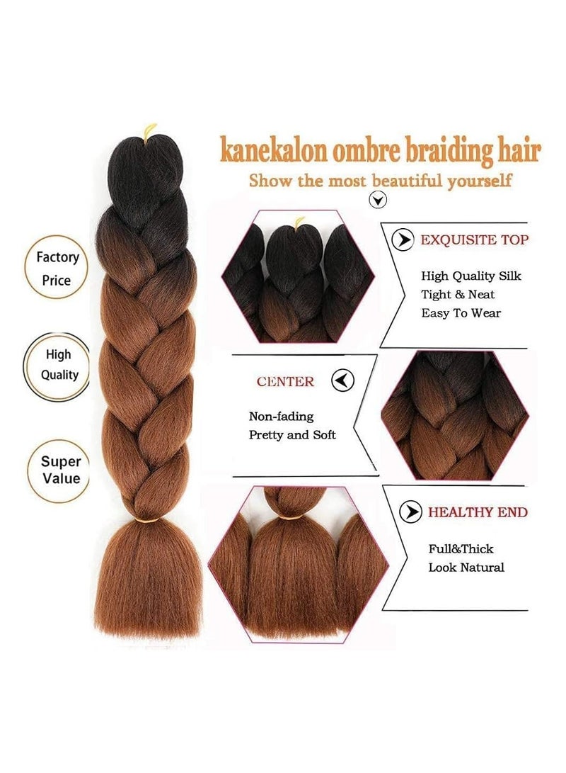 Estelle African braids Hair Extension,Crochet Braiding Hair Extensions Synthetic Braiding Hair High Temperature Synthetic Fiber Yaki Jumbo Braiding Hair - Image 3