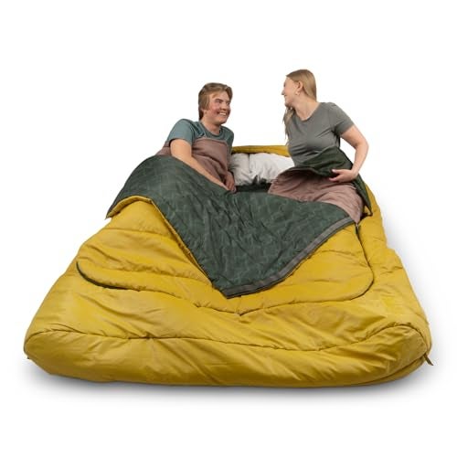 Kelty Tru.Comfort Doublewide 2P 20 Degree Sleeping Bag, Two Person, Synthetic Fill, Couples & Family Camping, Overlanding – Removable Blanket, Wider Than Queen Sized Bed, Updated for 2023 (Olive Oil) - Image 4