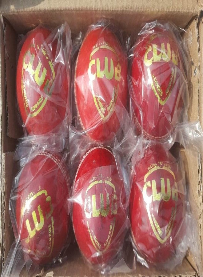 NHD 4-Piece Constructions Standard Cricket Leather Ball Club - Pack of 6 Balls - Image 4