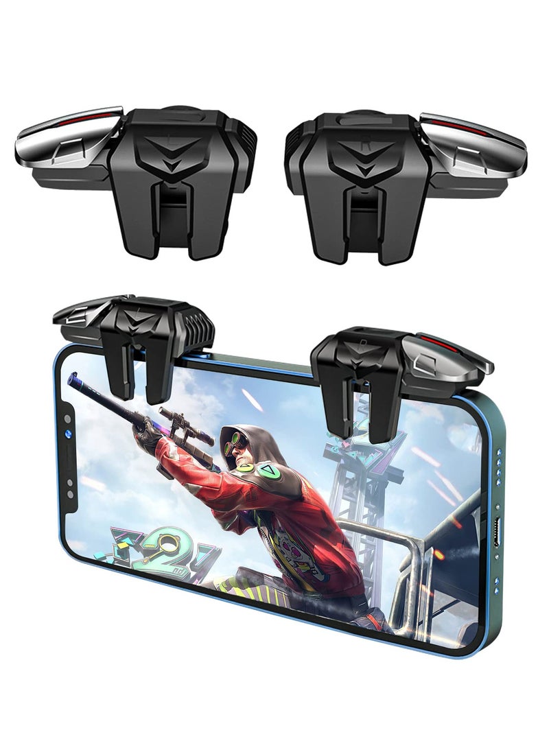 Generic Game Trigger 2024 Upgrade Version PUBG Mobile Trigger Game Controller 6 Finger Trigger Sensitive Shoot Compatible with iPhone and Android Most Phones Support COD PUBG ROS and more  - Image 1
