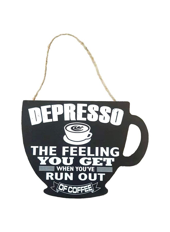 HOME TASTE Solid Wood Wall Decor Decoration Sign For Kitchen Art Or Office Art -But First Coffee. (Style-06)