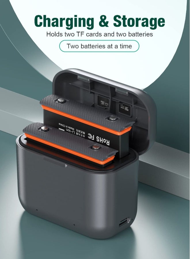 2-Pack Replacement Batteries for Insta360 X3 (1800mAh) with Dual Slot USB Fast Charger Hub - High Capacity Compatible with Insta360 X3 Action Camera (Fully Compatible with Original) - Image 5