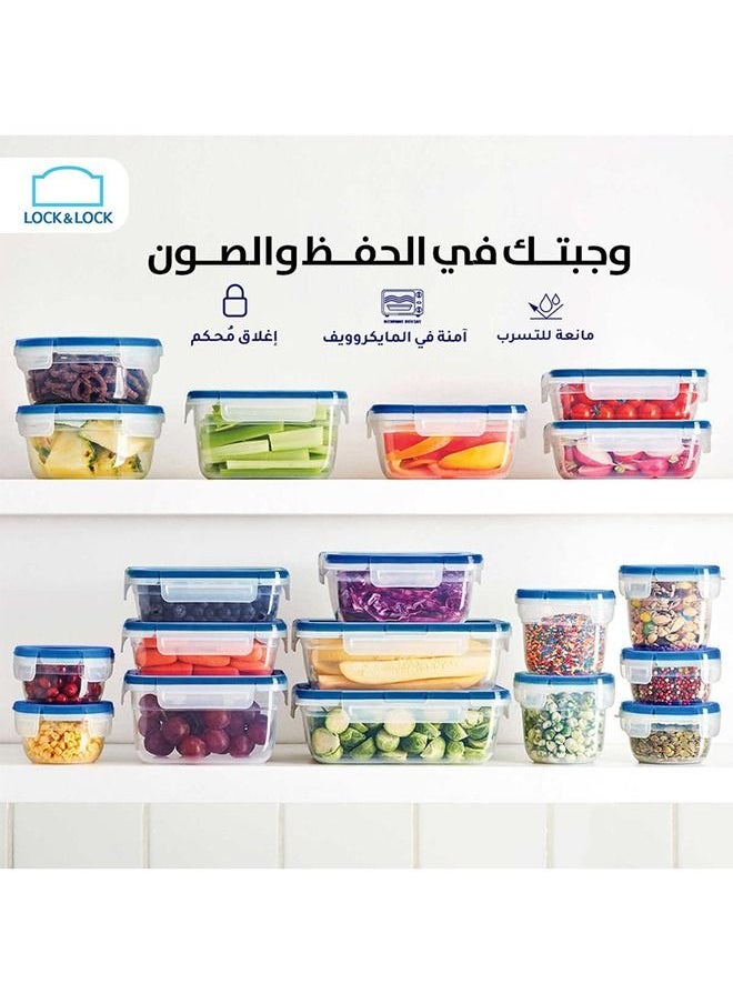LocknLock - Meal Prep  Transparent Food Container  Bpa Free Airtight Food Storage Tray With Snap Locking Lid  Microwavable Freezer & Dishwasher Safe  Lunch Box 2.4L - Image 1
