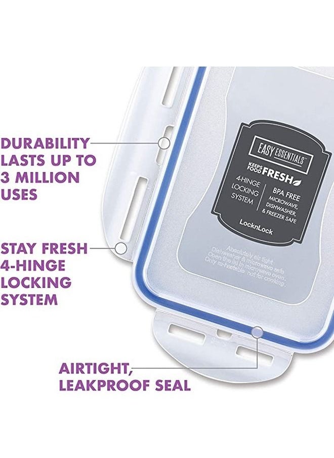 LocknLock - Meal Prep  Transparent Food Container  Bpa Free Airtight Food Storage Tray With Snap Locking Lid  Microwavable Freezer & Dishwasher Safe  Lunch Box 2.4L - Image 1
