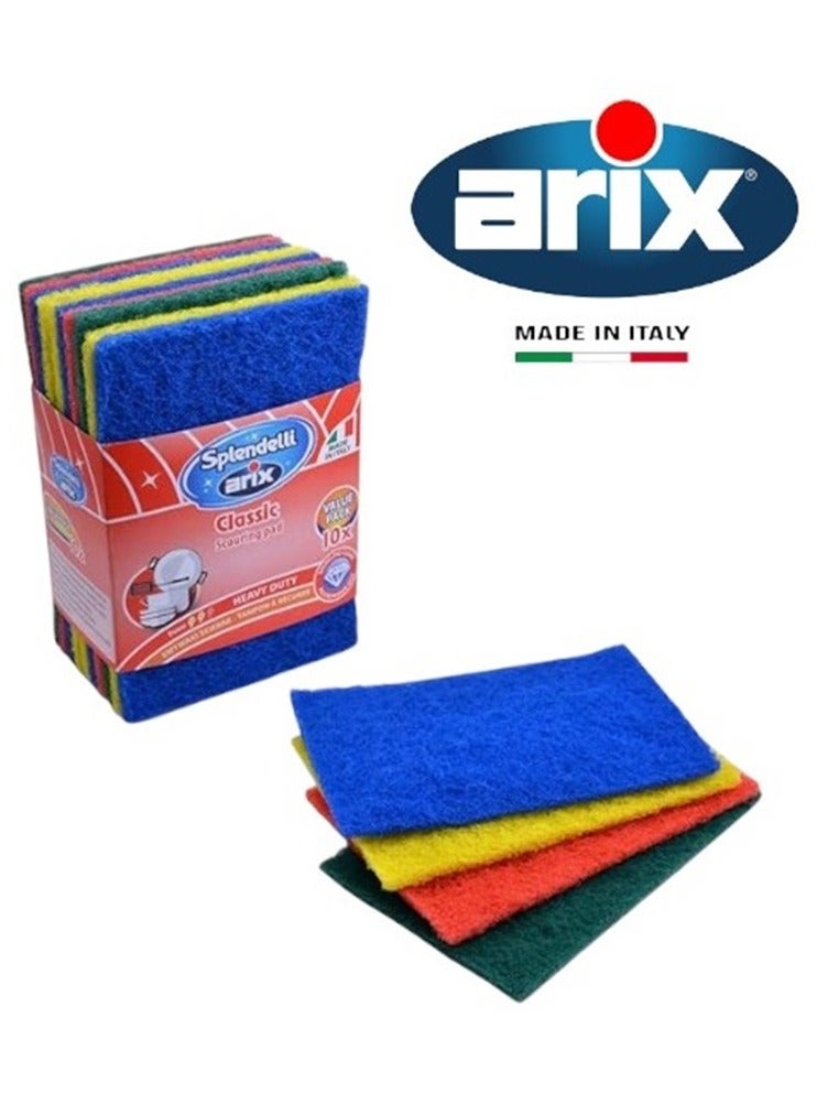 وسادة تنظيف ARIX سبليدلي الكلاسيكية الملونة - 10 قطع: حل تنظيف نابض بالحياة وفعال