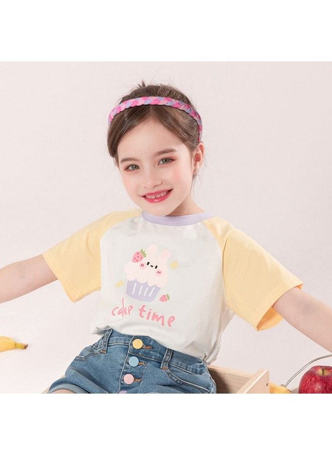 Candygirl - Braided Headbands Girls 6 Pieces Rainbow Braid Head Bands For Kids Toddlers Women Hand Twist Hairbands Sequins Cloth Hair Accessories Party Favors - Image 1