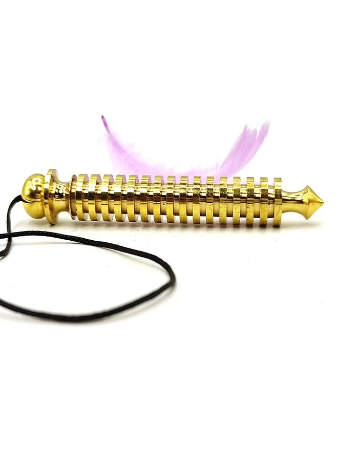 Plus Value Premium Brass Isis Heavy Metal Dowsing Pendulum Big for Reiki, Aura, Chakra, Vastu Space and Energy Healing, Prediction Yes/No (4 Charts, Jute Bag) - Image 5