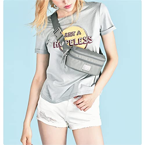 HotStyle 521s Fashion Fanny Pack, Small Waist Bag for Hiking, Cross Body Style Cute for Women, Kids & Girls, Silver - Image 2