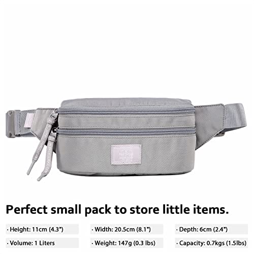 HotStyle 521s Fashion Fanny Pack, Small Waist Bag for Hiking, Cross Body Style Cute for Women, Kids & Girls, Silver - Image 3