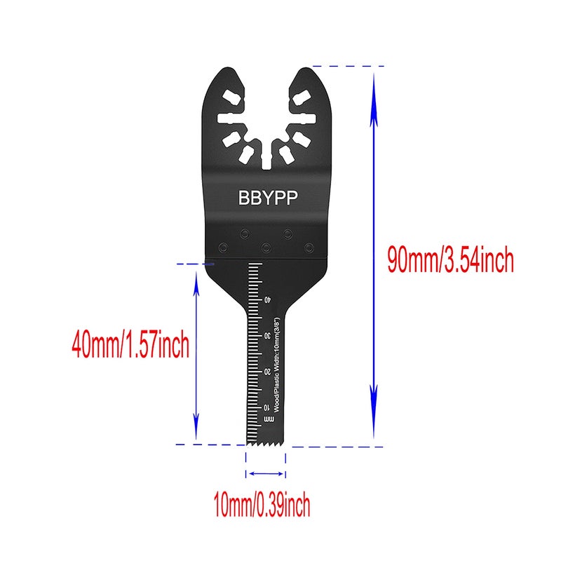 BBYPP 14pcs Oscillating Saw Blades, 3/8 Inch Professional Universal Multitool Blades for Wood Plastic Soft Metal, Quick Release Durable Oscillating Wood Saw Blades Fit Most Models - Image 2