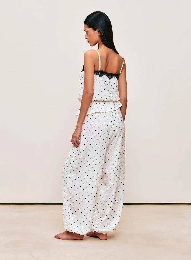 Undiz Satin polka dot balloon pants