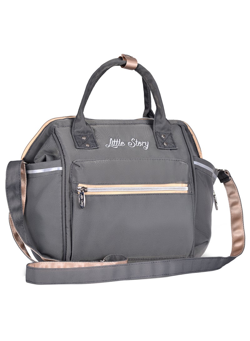 Little Story Ace Diaper Bag - Grey  - Image 2
