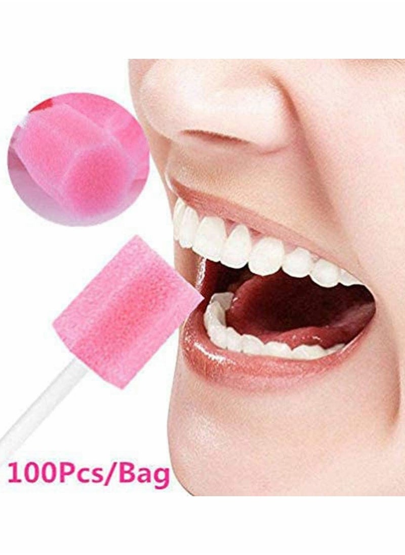 KASTWAVE Disposable Oral Care Sponge Swabs, Teeth Cleaning Swabs 100pcs  - Image 4