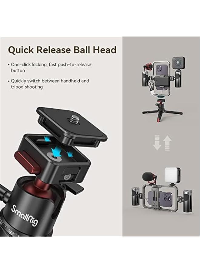 SmallRig All-in-One Universal Phone Video Rig Kit, with Wireless Control Handles, Power Bank Holder, Table Tripod, Universal Phone Cage Kit for iPhone 16/15 /14 Pro/Max Series Vlogging Kit - 4120 - Image 4