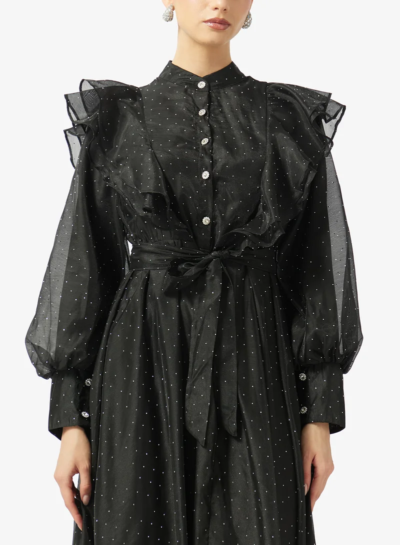 Khizana  Puff Sleeve A-line Dress for Women | Best Price UAE