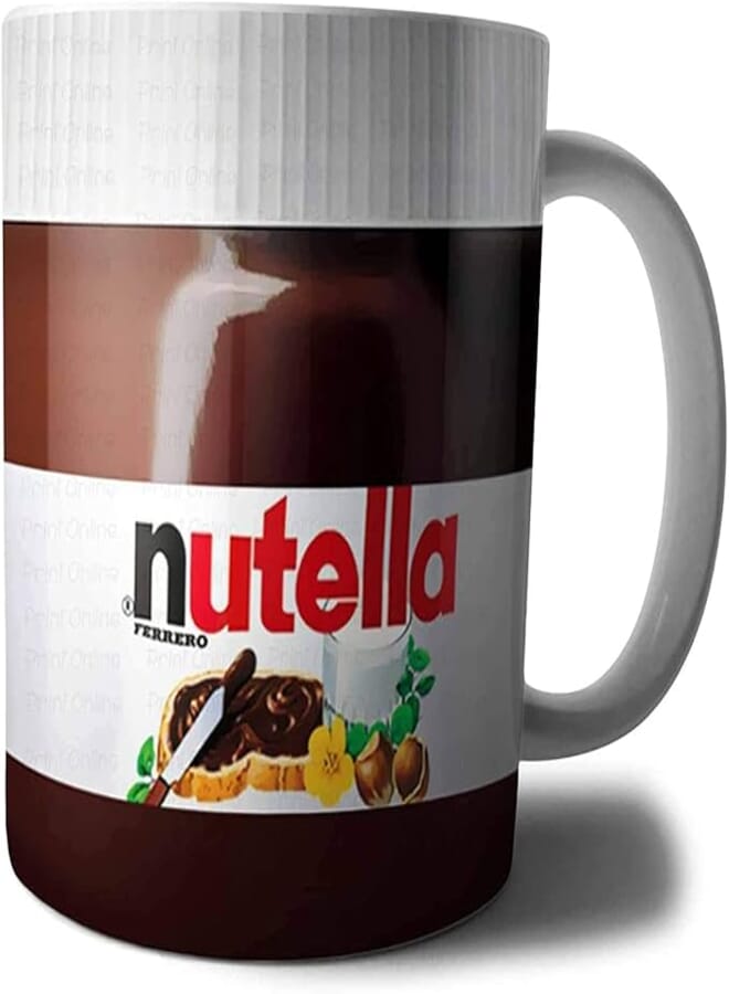 Nutella Print Ceramic Mug (White)