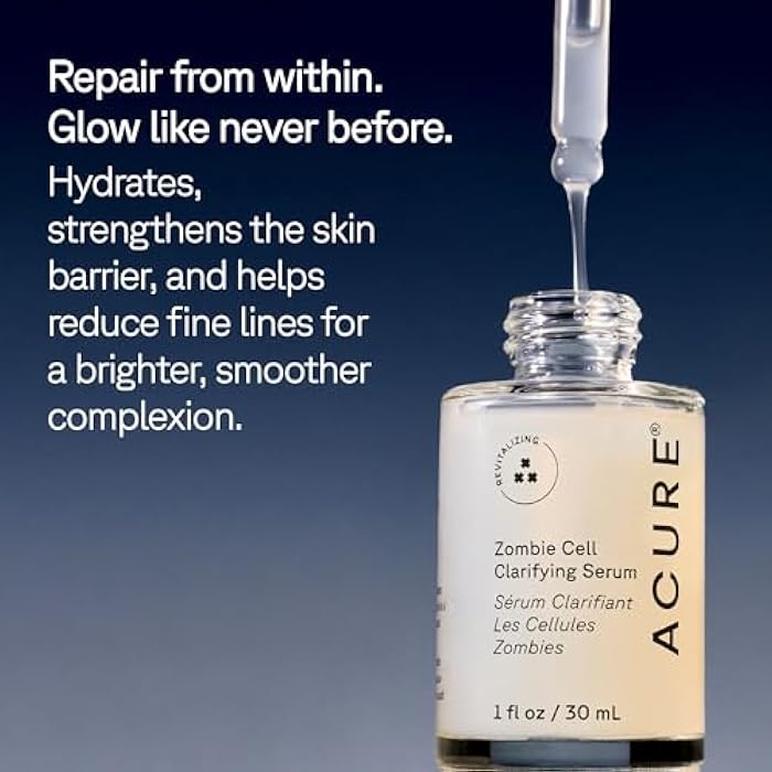 Acure Zombie Cell Clarifying Serum - Rejuvenate Face Serum with Niacinaminde & Milk Thistle, Hydrating Anti Aging Daily Treatment to Tone Skin & Boost Cell Turnover for Natural Glow - 1 fl oz - Image 4