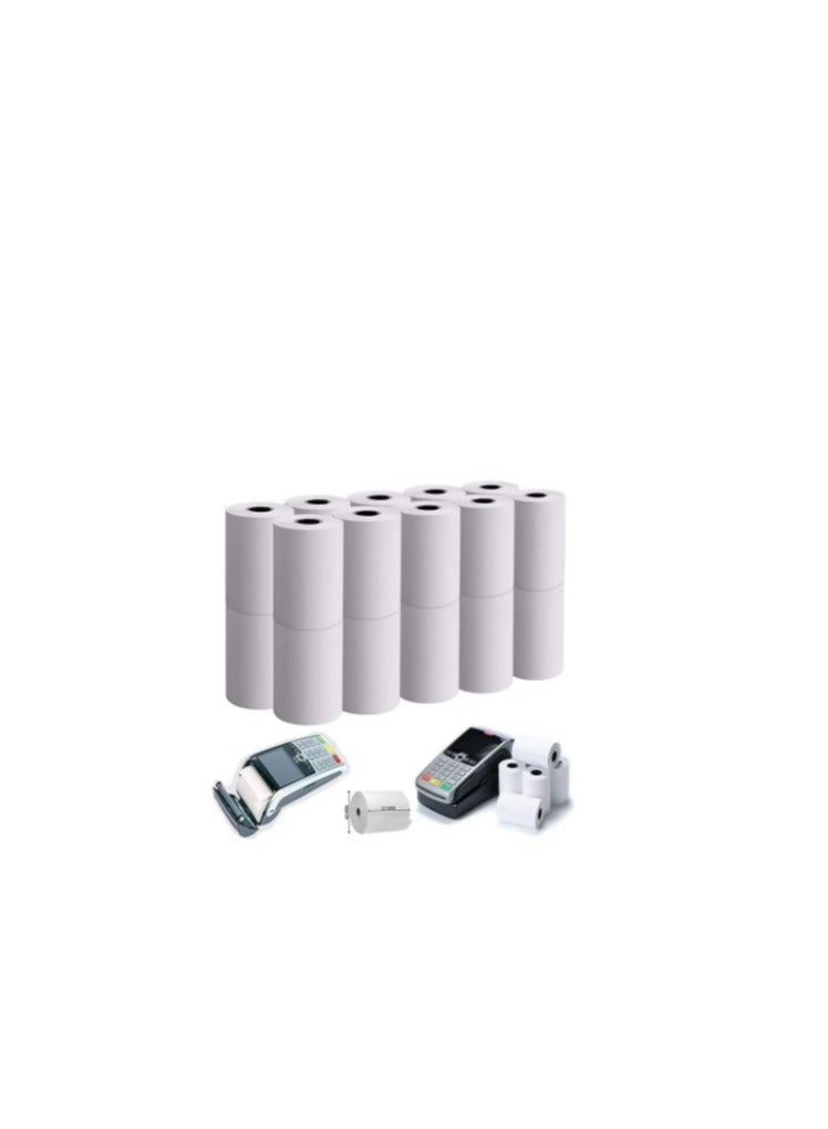 Generic 20 Rolls of 57x40 mm Thermal Paper Till Rolls, Cash Register Receipt, for PDQ POS EPOS EFTPOS, Credit Card Machine, Verifone, Barclays, Ingenico iCT200, iCT 220, iCT250, iCT 250  - Image 1