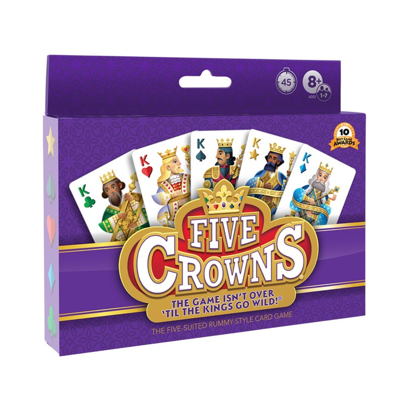 PlayMonster Five Crowns Card Game for Kids and Adults Travel and Family Game Night Favorite The Game isnt Over Until the Kings Go Wild 5 Suited Rummy Style Card Game 17 Players Ages 8 - Image 2