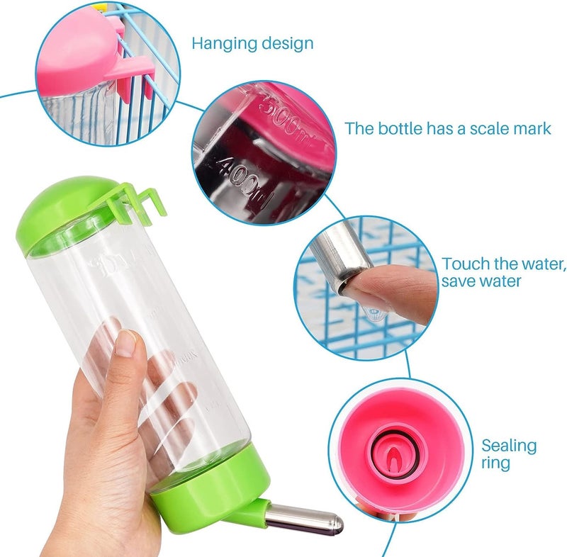KittuPet Pet Automatic 500 ML Drinking Water Feeder Bottle for Cat Dog Rabbit Hamster Gerbil, Multi-Color (Pack of 1) - Image 5