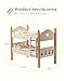 ROBUD Baby Doll Crib Wooden Baby Doll Beds for 20 Inch Dolls Baby Doll Bunk Beds with Tulle American Girl Doll Bed for Gifts WRP12 - Image 4