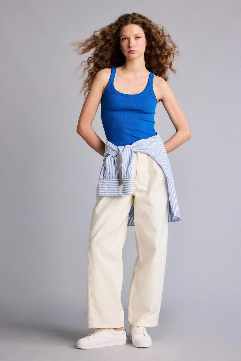 DeFacto Slim Fit Camisole U Collar Tank Top