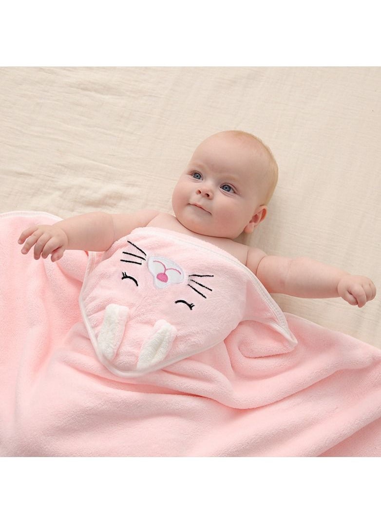 DUNISO - Baby Bath Towels Newborn Hooded Baby Towel Ultra Absorbent and Soft Cotton Hooded Washcloth for Baby Toddler Infant Unisex Hooded Baby Bath Towel - Image 1