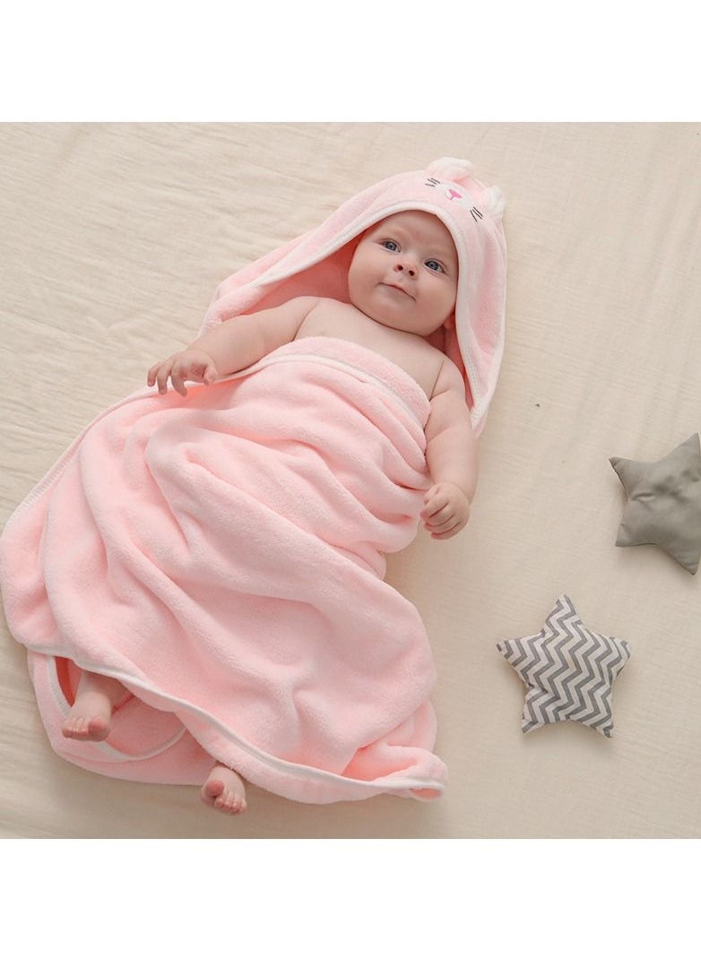 DUNISO - Baby Bath Towels Newborn Hooded Baby Towel Ultra Absorbent and Soft Cotton Hooded Washcloth for Baby Toddler Infant Unisex Hooded Baby Bath Towel - Image 1