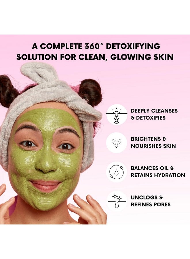 VogueNow Clay Mask Clay Face Mask Premium Pack Of 4(400G) Bonus Headband & Brush Turmeric Vitamin C Clay Mask For Face Green Tea Rose Dead Sea Mud Mask Deep Pore Cleansing & Brightening Spa Gifts - Image 2