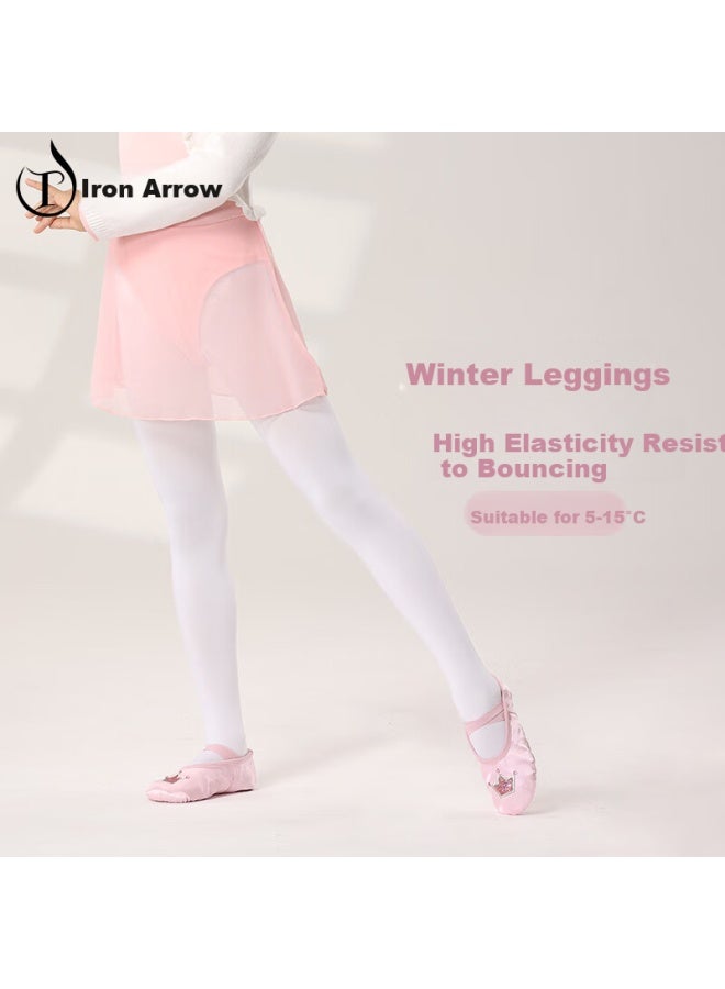 Tiejian Ballet Tights For Children, Spring Thin Fleece Dance Socks, Adult Body Training And Performance Leggings, Size M - Image 1