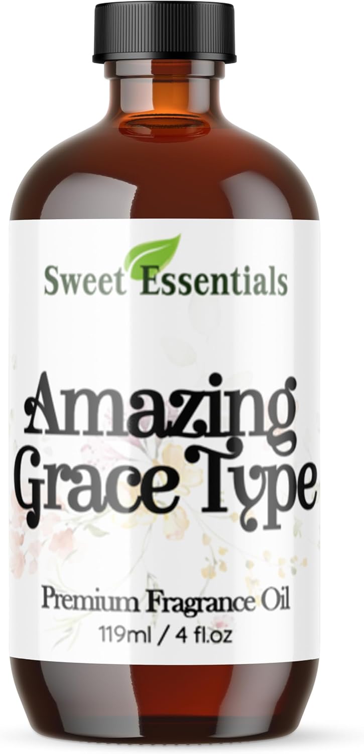 Amazing Grace Type, 4oz Premium Fragrance Oil, Aromatherapy, Diffuser, Crafts, Soap, Home Scents, Bath & Body, DIY Parfum and Much More. Versatile & Long-Lasting by Sweet Essentials