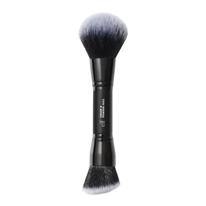 elf DualEnded Cream  Powder Brush TwoinOne Makeup Brush For Creating A Gorgeous Airbrushedlooking Complexion Vegan  Crueltyfree