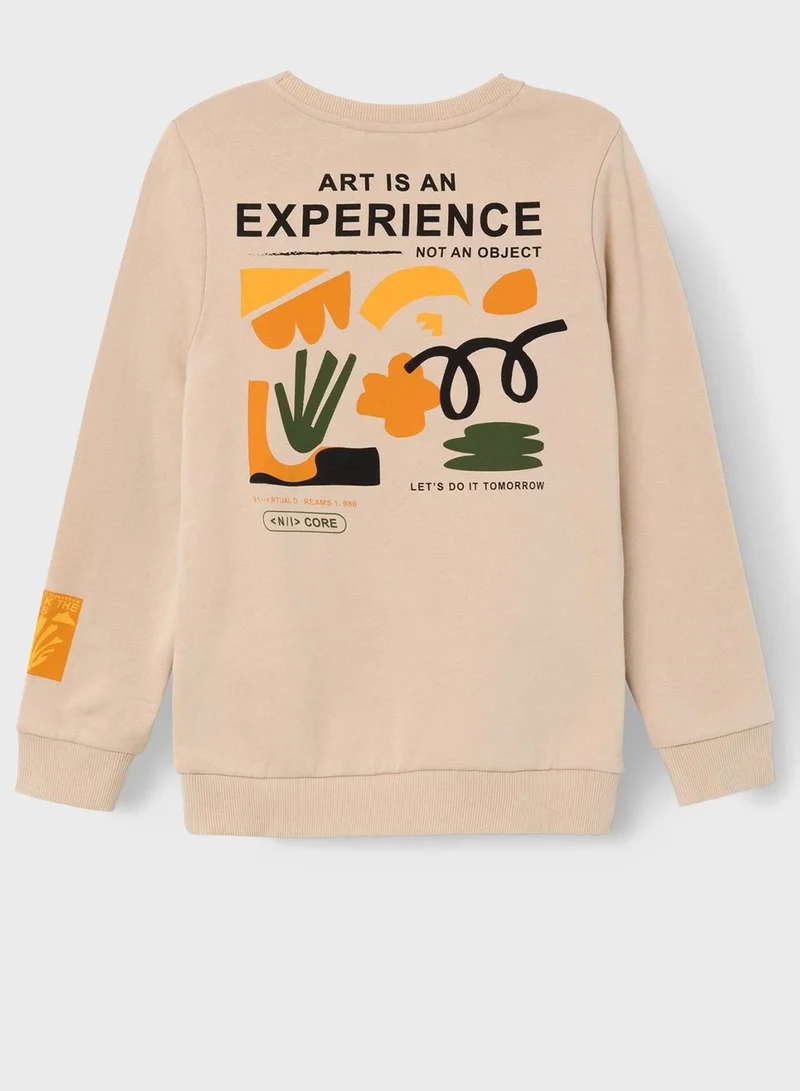 NAME IT Kids Text Print Sweatshirt