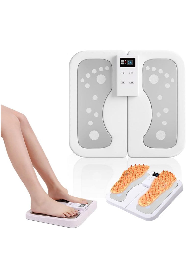 XiuWoo Portable Foldable Electric USB EMS Feet Massager, Foot Stimulator Massage, Foot Reflexology Massager, Footrest Pad with 50 Intensities &10 Modes Muscle Relaxation Foot Fatigue and Soreness discomfort - Image 1