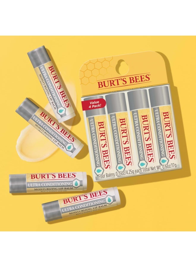 Burt's Bees Ultra Conditioning 4 Moisturizing Lip Balms 4.25g Pack of 4 - Image 3