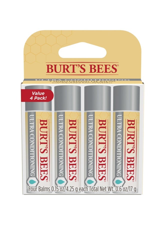 Burt's Bees Ultra Conditioning 4 Moisturizing Lip Balms 4.25g Pack of 4 - Image 1