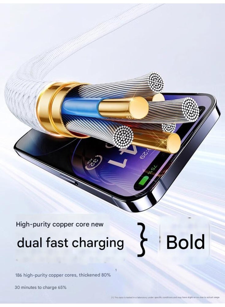 USB type C To type-C Super Fast Charging Cable 1M 60W For iPhone 16/15, iPad, iPad mini 7, MacBook Pro, Samsung S25 Ultra/S24/23/, Huawei P70  - Image 5