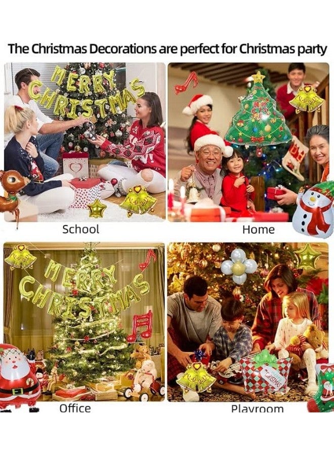 Krisah Pack of 6 Mini Christmas Foil Balloons Decoration Small - Image 2