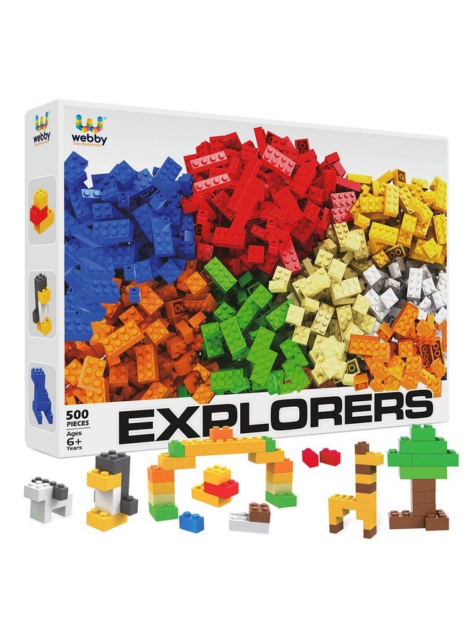 Webby ABS Building Blocks Construction Set, 500 Pieces Multicolor - Image 1
